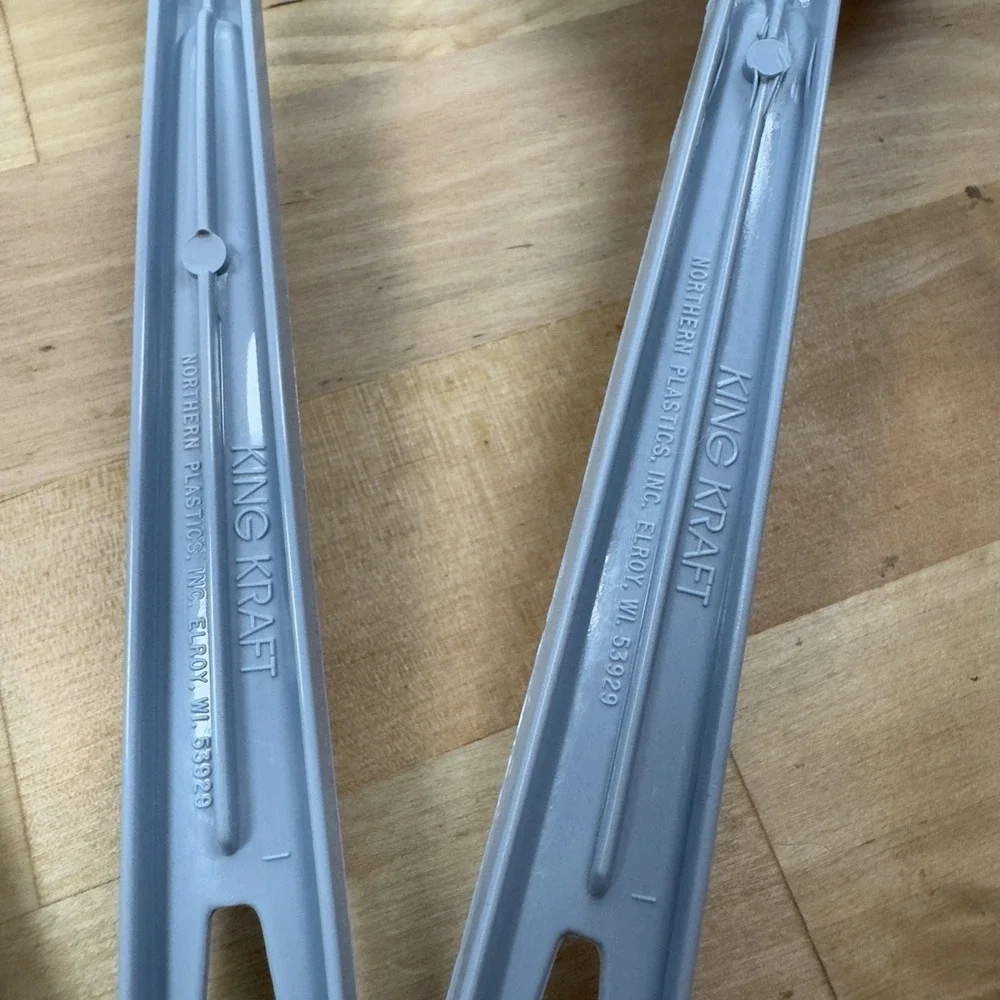 King Kraft Blue Gray Plastic Kitchen Utensil Set 4pc Serving Pasta Slotted Spoon